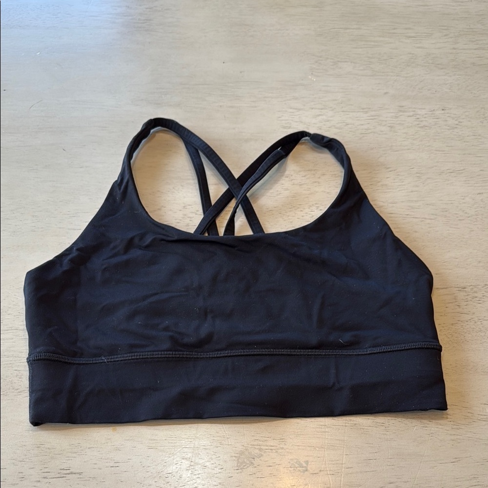 Lululemon Black Women's Sports Bra criss cross strap size 8